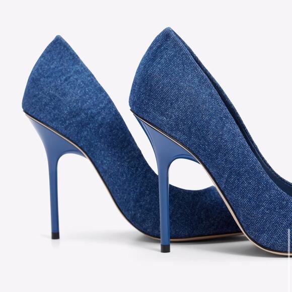 Good American Blue Stiletto Heels - Picture 6 of 13